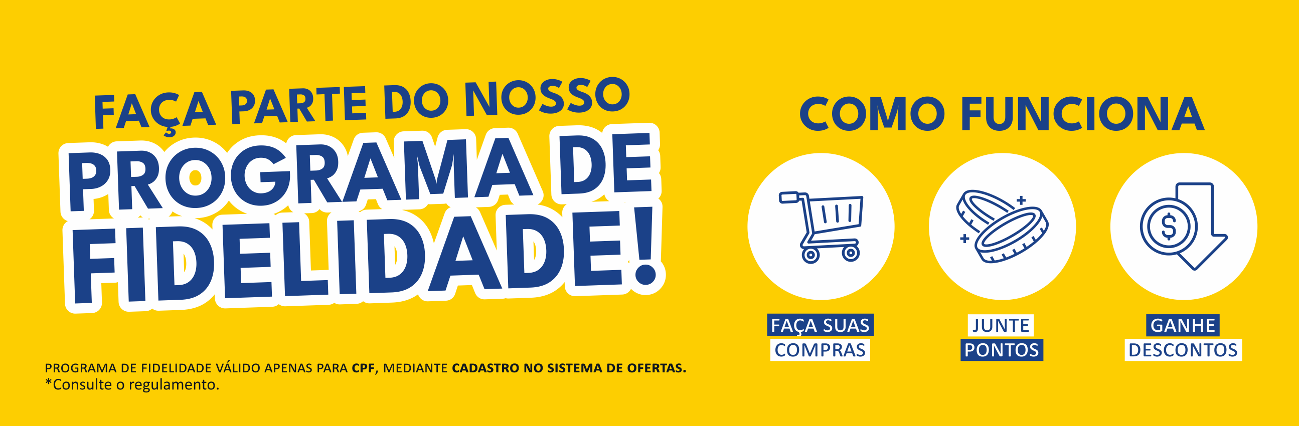 Banner Programa de Fidelidade - Carrossel Site Limpa Forte Blue